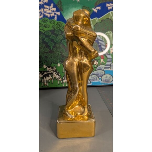 Jaru Lovers Embrace Sculpture MCM Cubist Gold plated - Picture 14 of 16